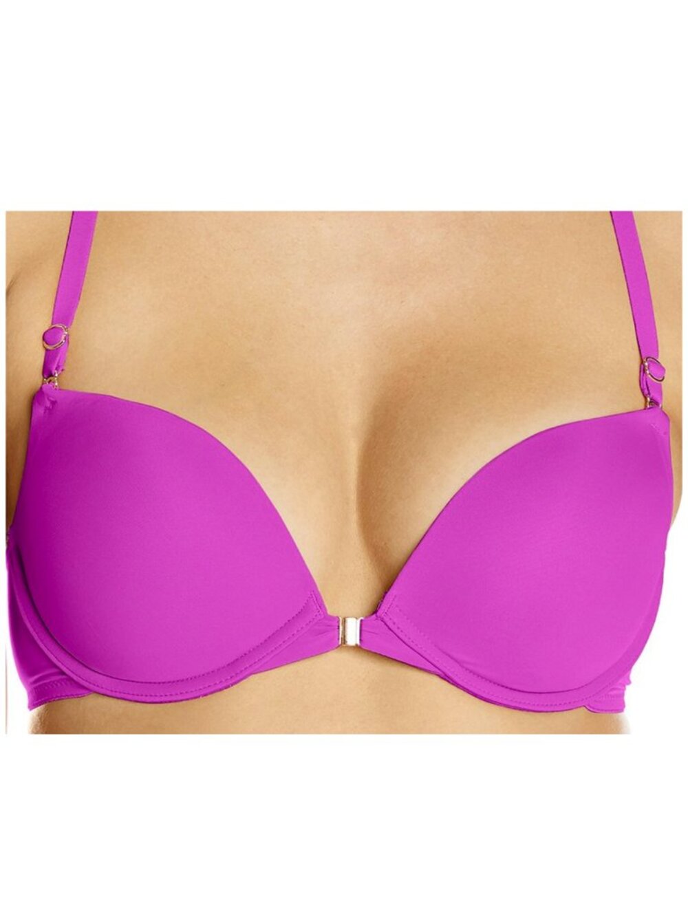Skarlett Blue Push-Up Bra Violet Lace Racerback Front Plunge Sexy Lingerie - Picture 2 of 4